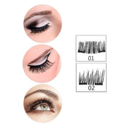 8pcs Magnetic eyelashes with 3 magnets handmade 3D magnetic lashes natural false eyelashes magnet lashes with gift box 40