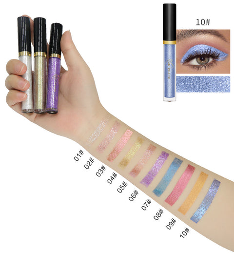 NICEFACE Colorful Shiny Eye Shadow Liquid Pearl Eye Shadow Diamond Liquid Eye Shadow Waterproof Not Smudge