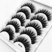 5Pairs 3D Mink Lashes False Eyelashes Natural Eyelash Extension Volume Lashes Long Cross Faux Eye Lashes Makeup G800 G815 Fake L