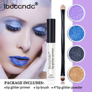 ibcccndc Glitter Lip Gloss Set Cool Color Lipstick Lip Gloss Powder Personality Lip Gloss