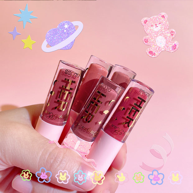 Glazed Mirror Water Lip Glaze Lipstick Female Student Lip Gloss Moisturizing Moisturizing Lip Glaze Toot Jelly Glass Lip Gloss