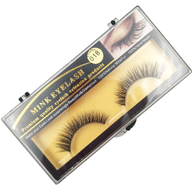 1Pair Mink Lashes 3D Mink  Long False Eyelashes Natural Lightweight Mink Eyelashes