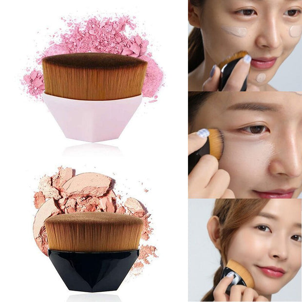 Single Six Corners Powder Makeup Brushes Diamond Cosmetic Hexagon No Trace Foundation Brush Silicone Make Up Brushes