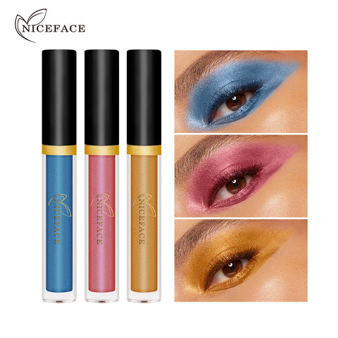 NICEFACE Colorful Shiny Eye Shadow Liquid Pearl Eye Shadow Diamond Liquid Eye Shadow Waterproof Not Smudge