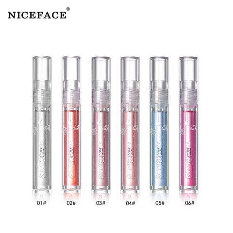 Niceface Glass Water Glossy Lip Gloss Transparent Lip Gloss Moisturizing And Moisturizing Not Easy To Fade White Lip Gloss