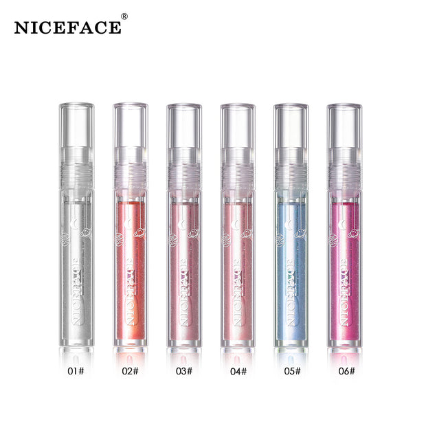 Niceface Glass Water Glossy Lip Gloss Transparent Lip Gloss Moisturizing And Moisturizing Not Easy To Fade White Lip Gloss