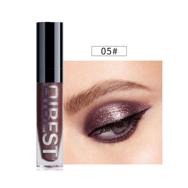 QIBEST 8 Color Shiny Eye Shadow Liquid Pearl Eye Shadow Diamond Eye Shadow Liquid Glitter Liquid Eye Shadow