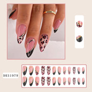 Nail Art Almond Nails Finished Wearable Nails Mid-Length Nail Art Patch Ins Style Hot Girl