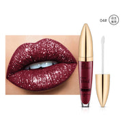 Pudaier Sip Glitter Flip Matte Pearl Lip Gloss Nonstick Diamond Lip Gloss