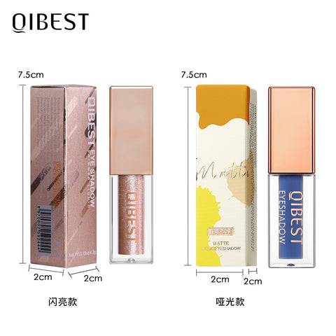 QIBEST Diamond Pearl Liquid Eye Shadow Shine Bright Eye Shadow Liquid High Gloss Eye Shadow Matte Eye Shadow Liquid