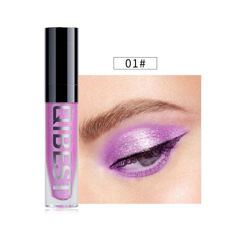 QIBEST 8 Color Shiny Eye Shadow Liquid Pearl Eye Shadow Diamond Eye Shadow Liquid Glitter Liquid Eye Shadow