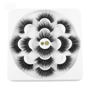 7 Pairs 3D Mink Hair False Eyelashes 25mm Lashes Thick Long Wispy Fluffy Handmade False Eyelashes