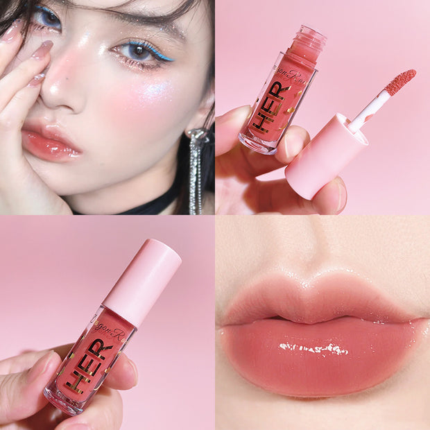 Glazed Mirror Water Lip Glaze Lipstick Female Student Lip Gloss Moisturizing Moisturizing Lip Glaze Toot Jelly Glass Lip Gloss