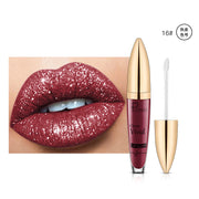 Pudaier Sip Glitter Flip Matte Pearl Lip Gloss Nonstick Diamond Lip Gloss