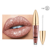 Pudaier Sip Glitter Flip Matte Pearl Lip Gloss Nonstick Diamond Lip Gloss