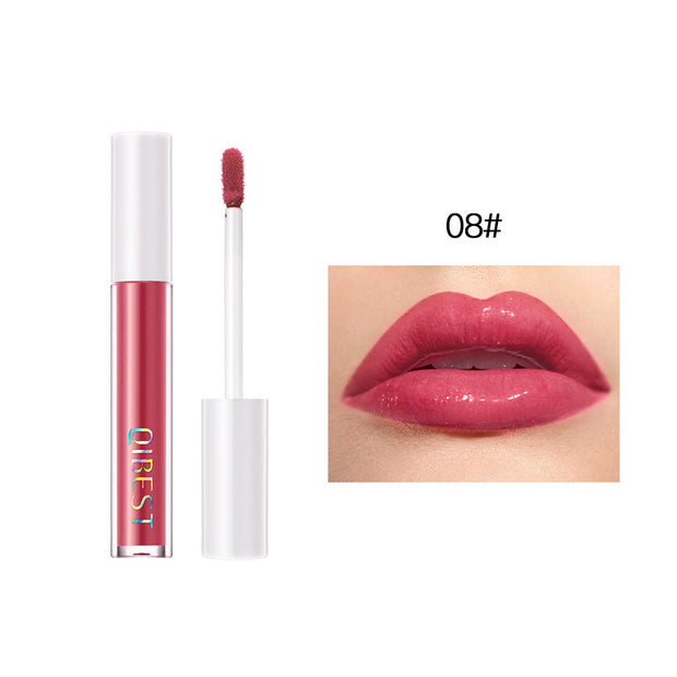 QIBEST Mirror Water Glossy Lip Gloss Glass Lip Gloss Moisturizing Lip Frozen Toot Lip Glaze, Big Mouth Lip Plumping Lip Gloss